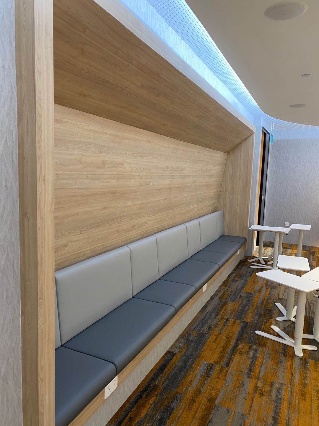 Reception Counters and Feature Joinery Installation for Corporate Offices finished corporate office fit-out in singapore