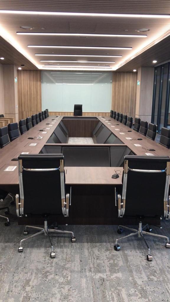 completed boardroom imported joinery singapore