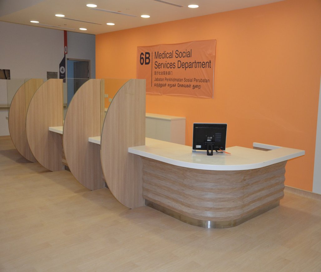 reception counter stone measured after base cabinetry singapore