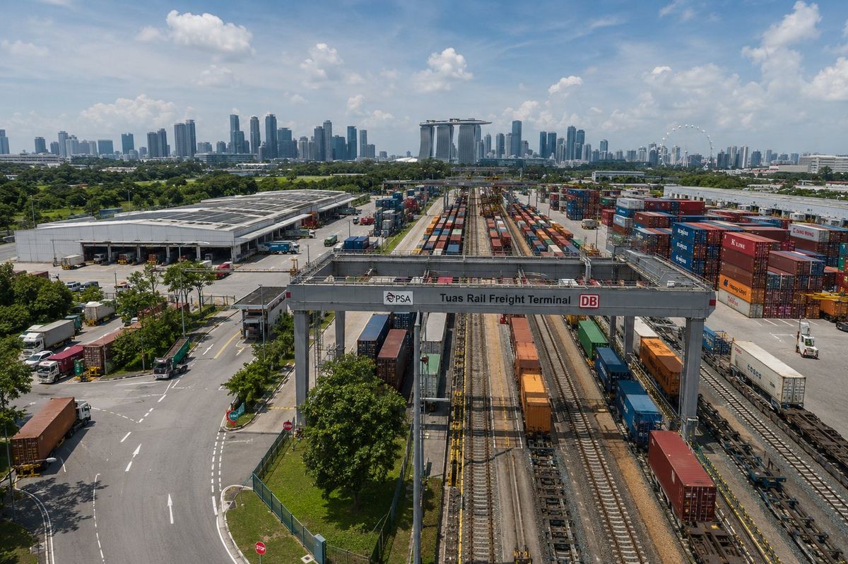 Imported furniture arriving in Singapore before warehouse receiving and inspection