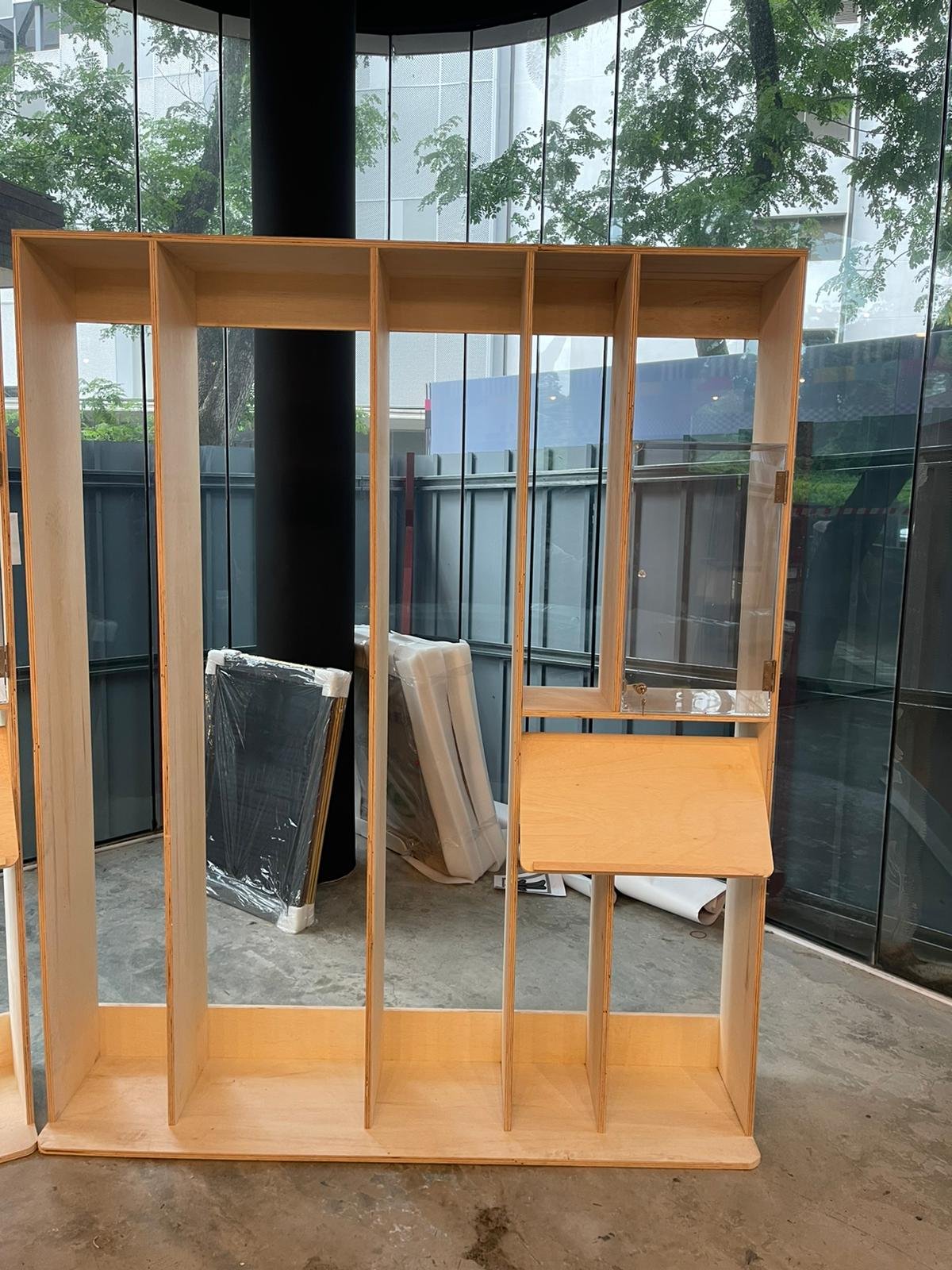 Discovered Scope: What Happens When You Open Up an Existing Building Joinery carcass and wrapped panels staged on site before installation