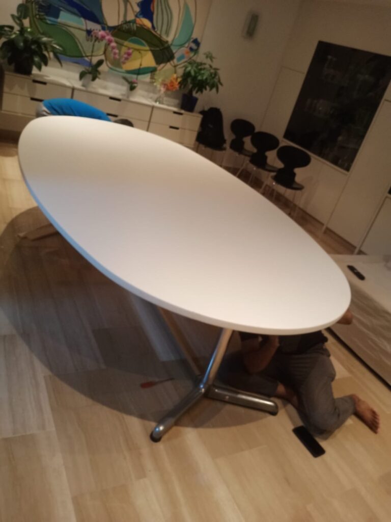 Rongda Painted Table Completed Finish Singapore 768x1024