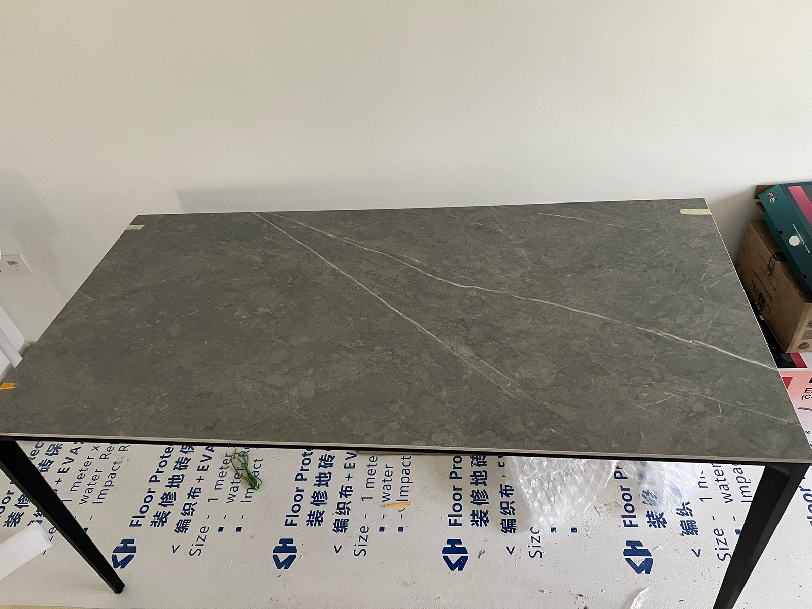 Stone Dry-Lay, Vein Matching & Final Templating for Imported Furniture in Singapore sintered stone slab dry lay singapore